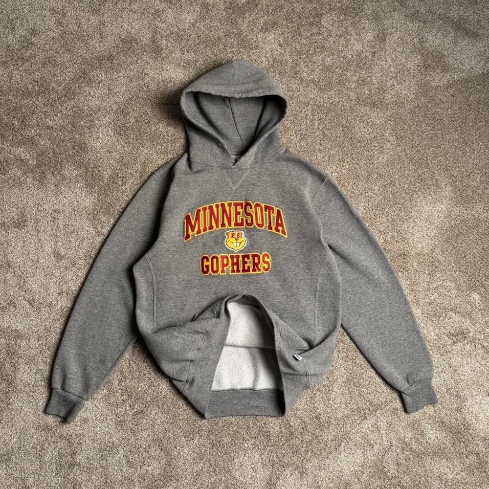 RUSSELL ATHLETIC "MINNESOTA GOPHERS" HEATHER GREY HOODIE